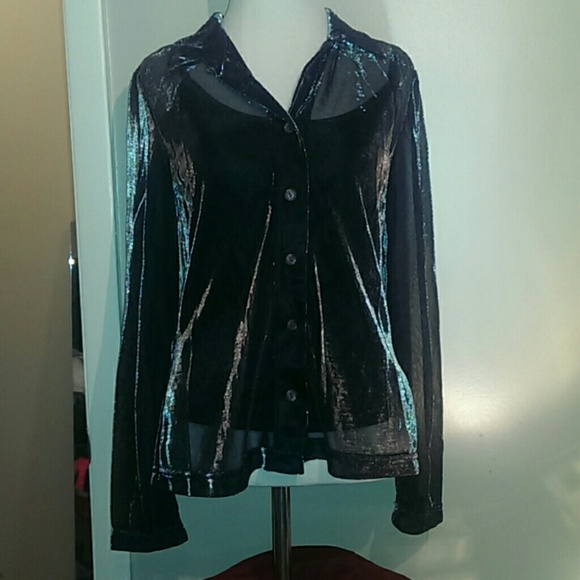 VTG 90s Sheer Retro Glitter Blouse/Tank Liner NWT - Picture 6 of 8